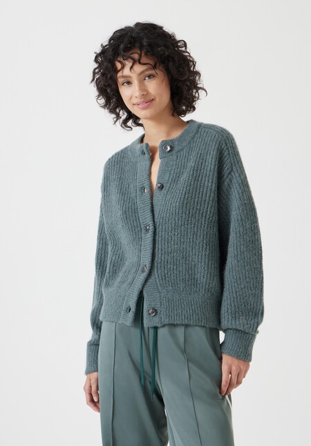 Chunky Ribbed Knitted Cardigan