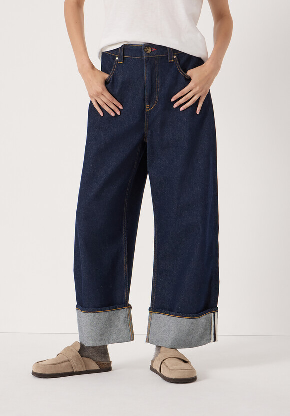 Faith Turn Up Barrel Leg Jeans