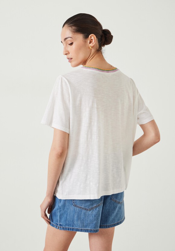 Marta Crochet Trim Relaxed Tee