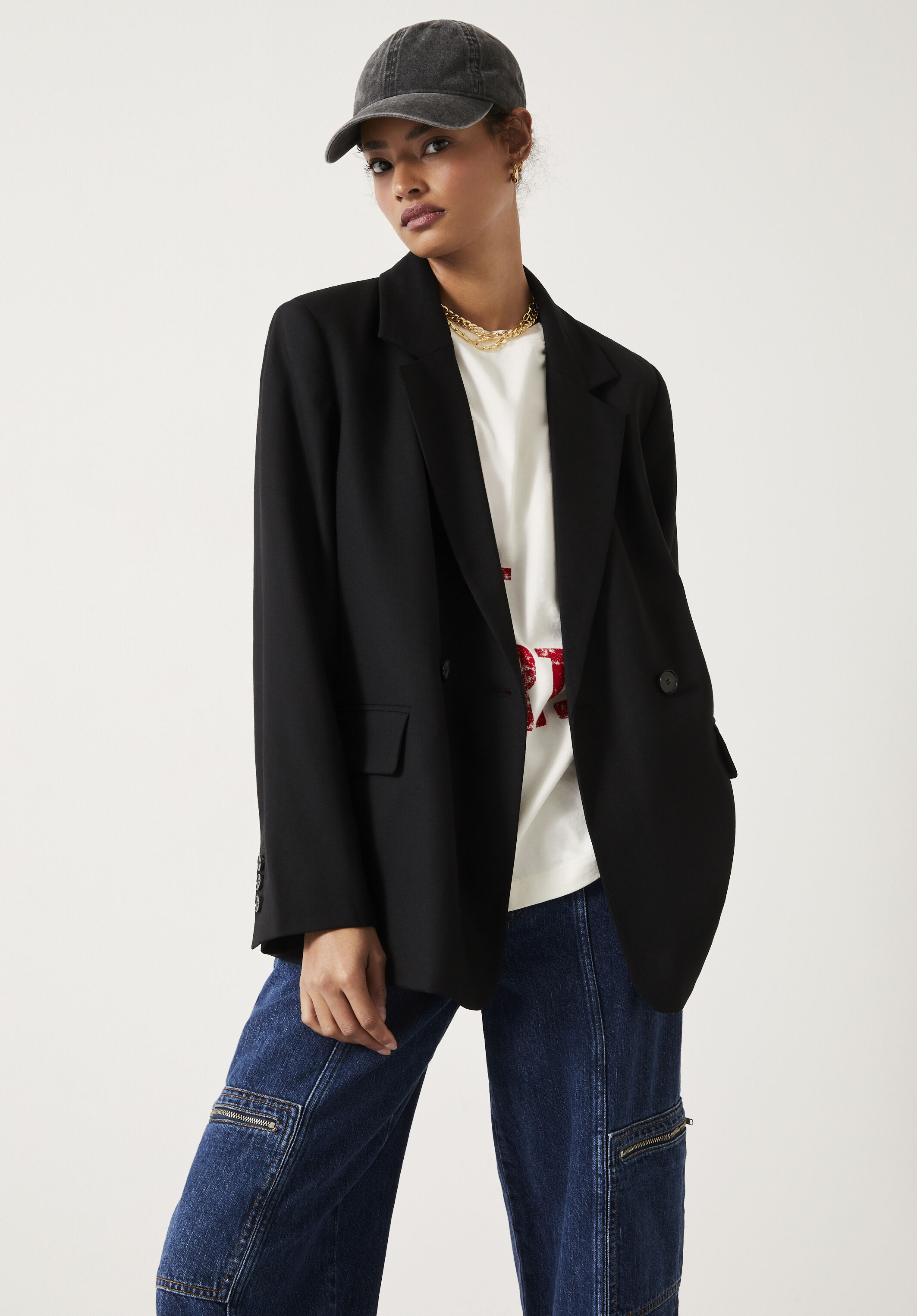 Women's wool cheap blend blazer