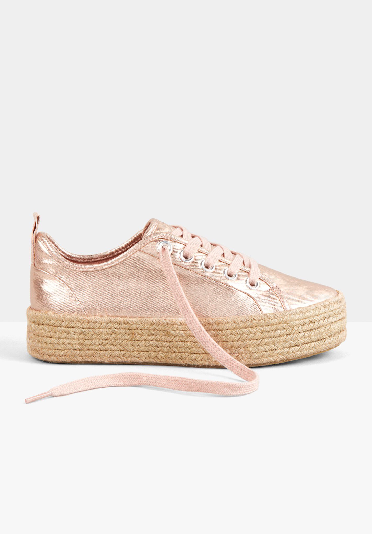 Tugu Espadrille Trainers Rose Gold hush