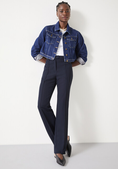 Slim Leg Pintuck Trousers