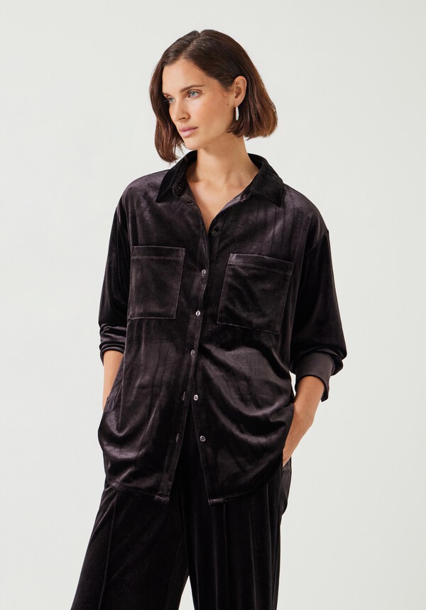 Hadley Oversized Velvet Shirt