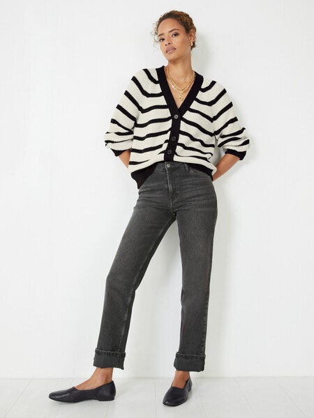Orla Striped Ribbed Cardigan