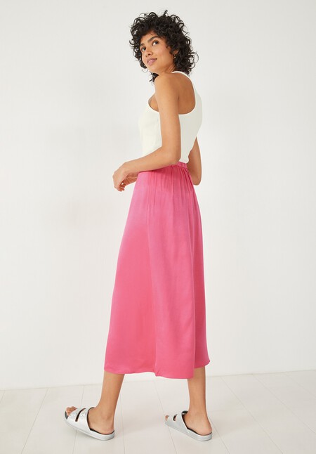 Marisa Satin Midi Skirt 