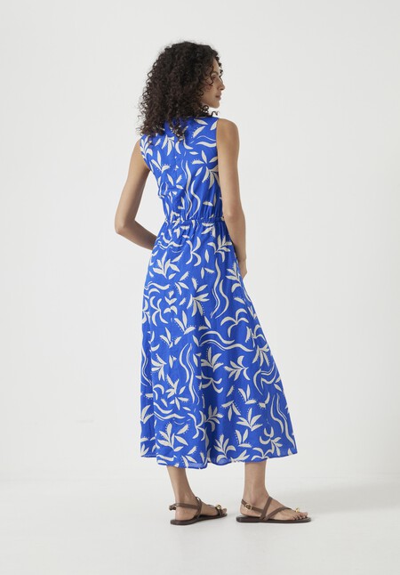 Front Gathered Cotton Dress