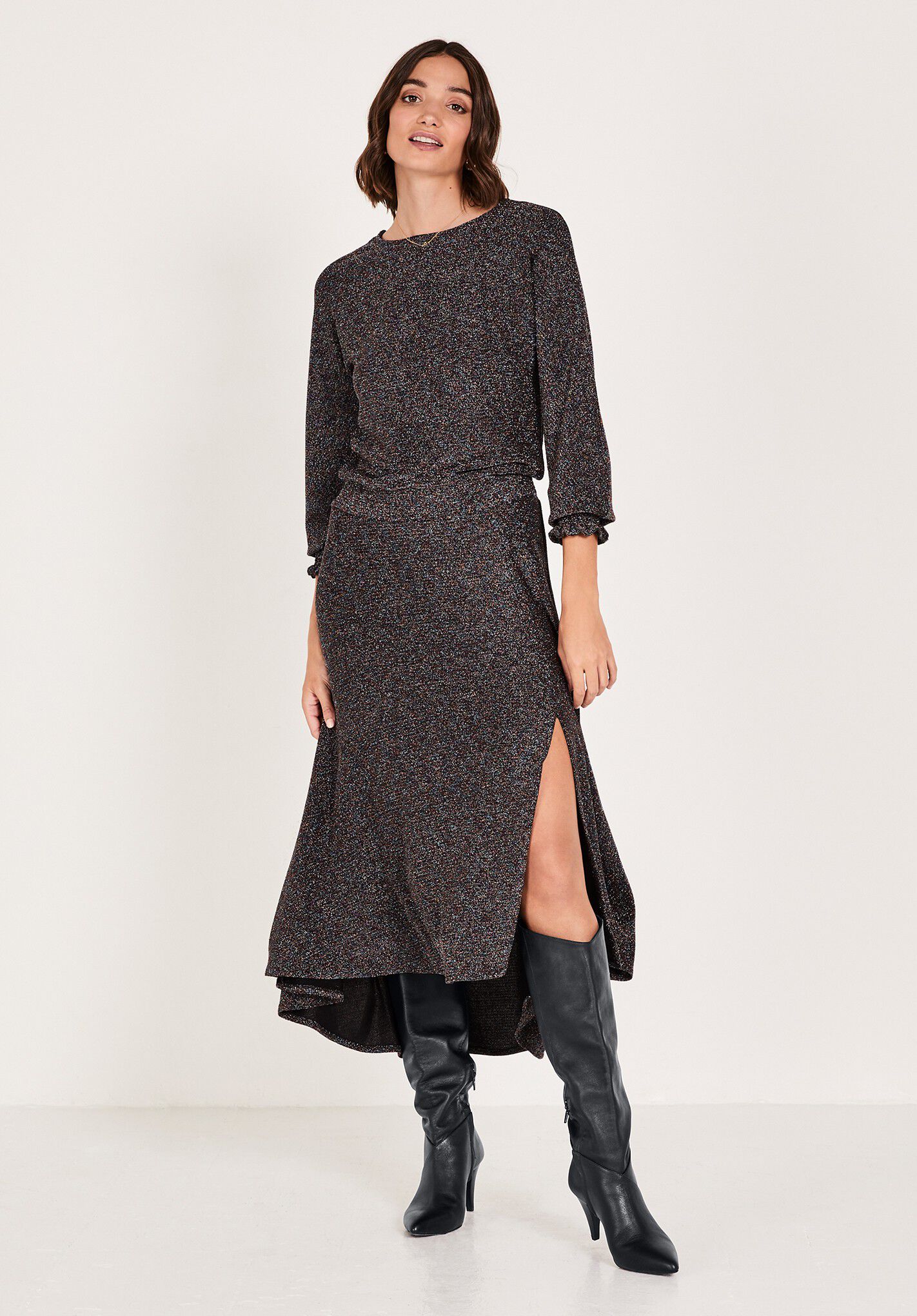 glitter midi dress uk
