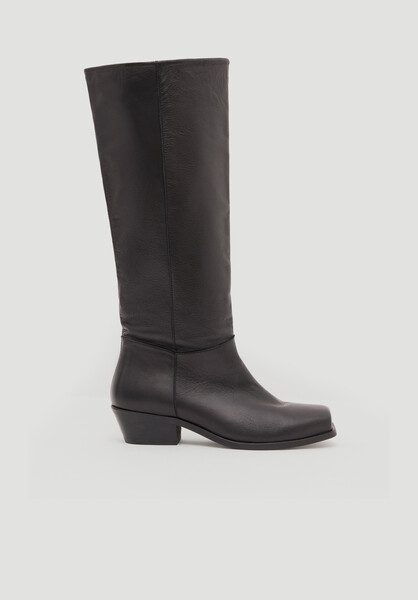 Leather Square Toe Boots