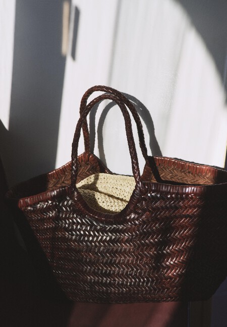 Kikapu Leather Weave Tote Bag