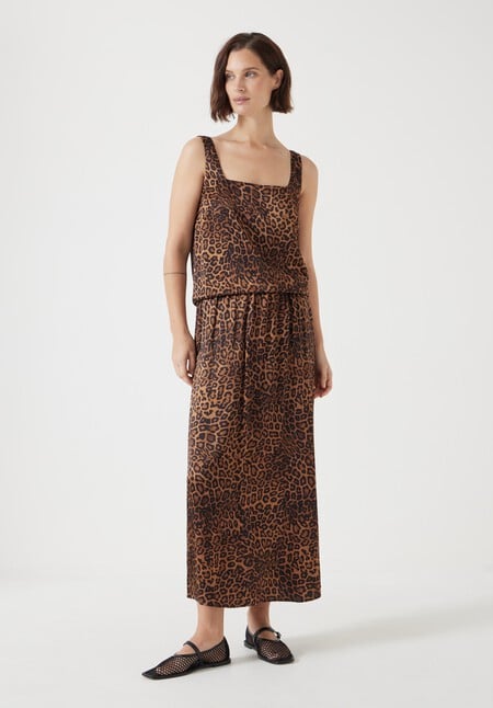 Printed Midi Skirt