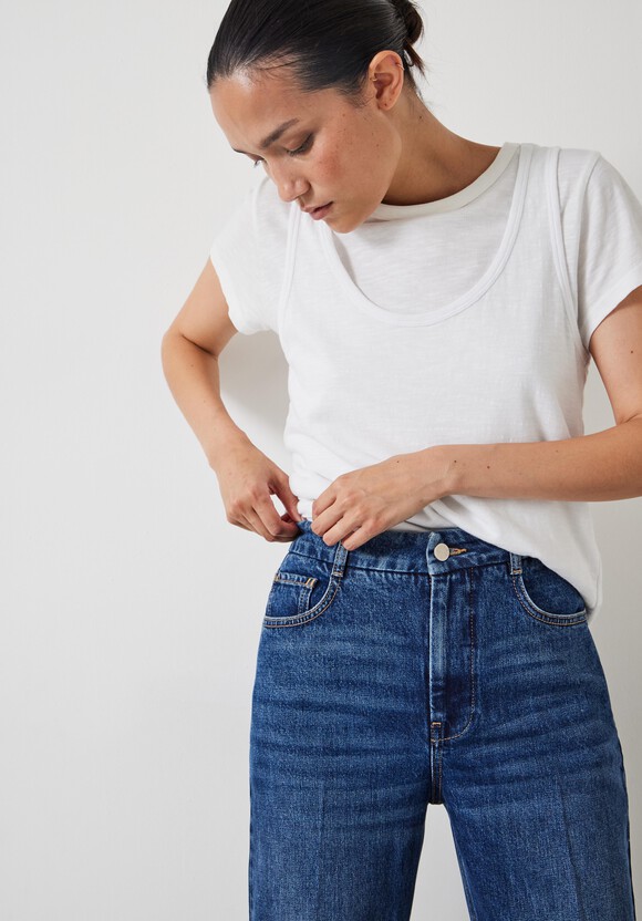 Elliot High Waisted Straight Jeans