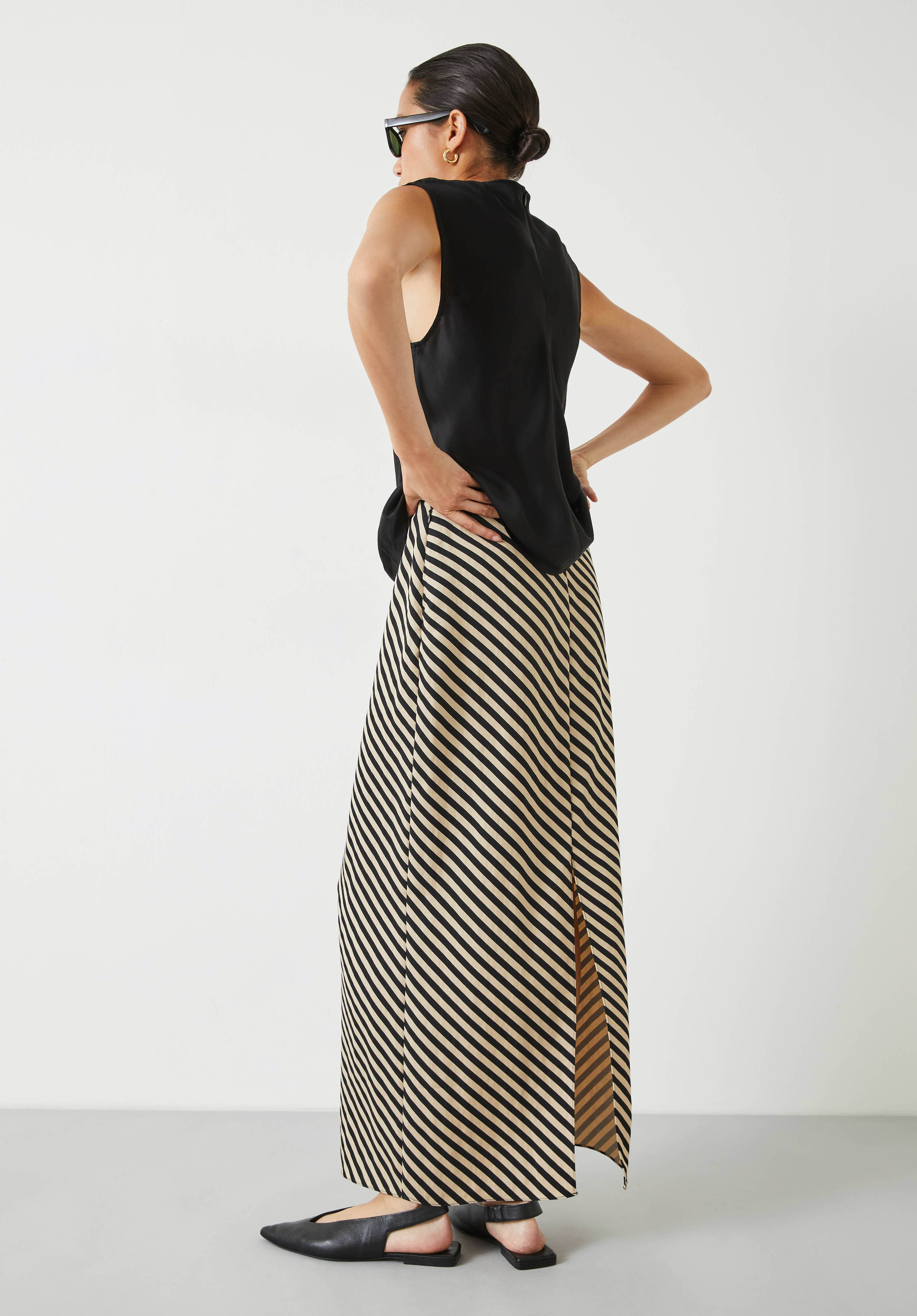Striped maxi skirt uk discount