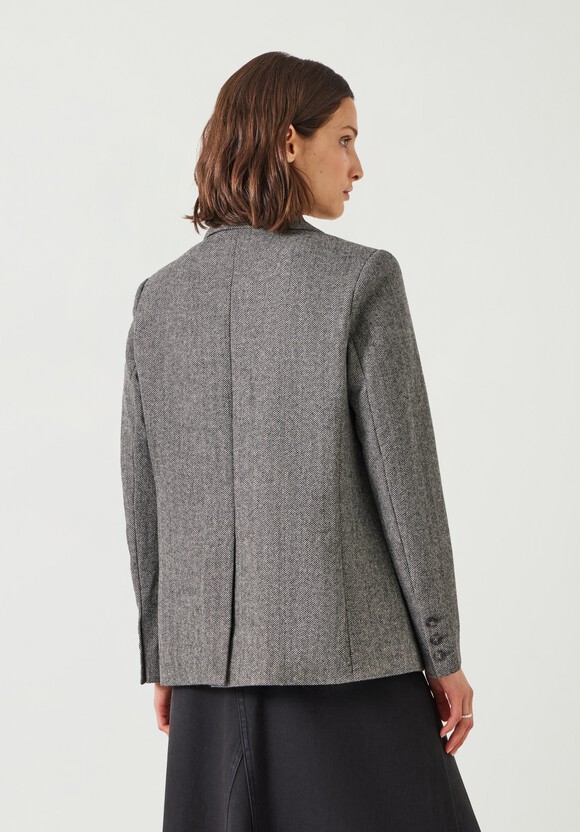 Maeve Relaxed Wool Blend Herringbone Blazer