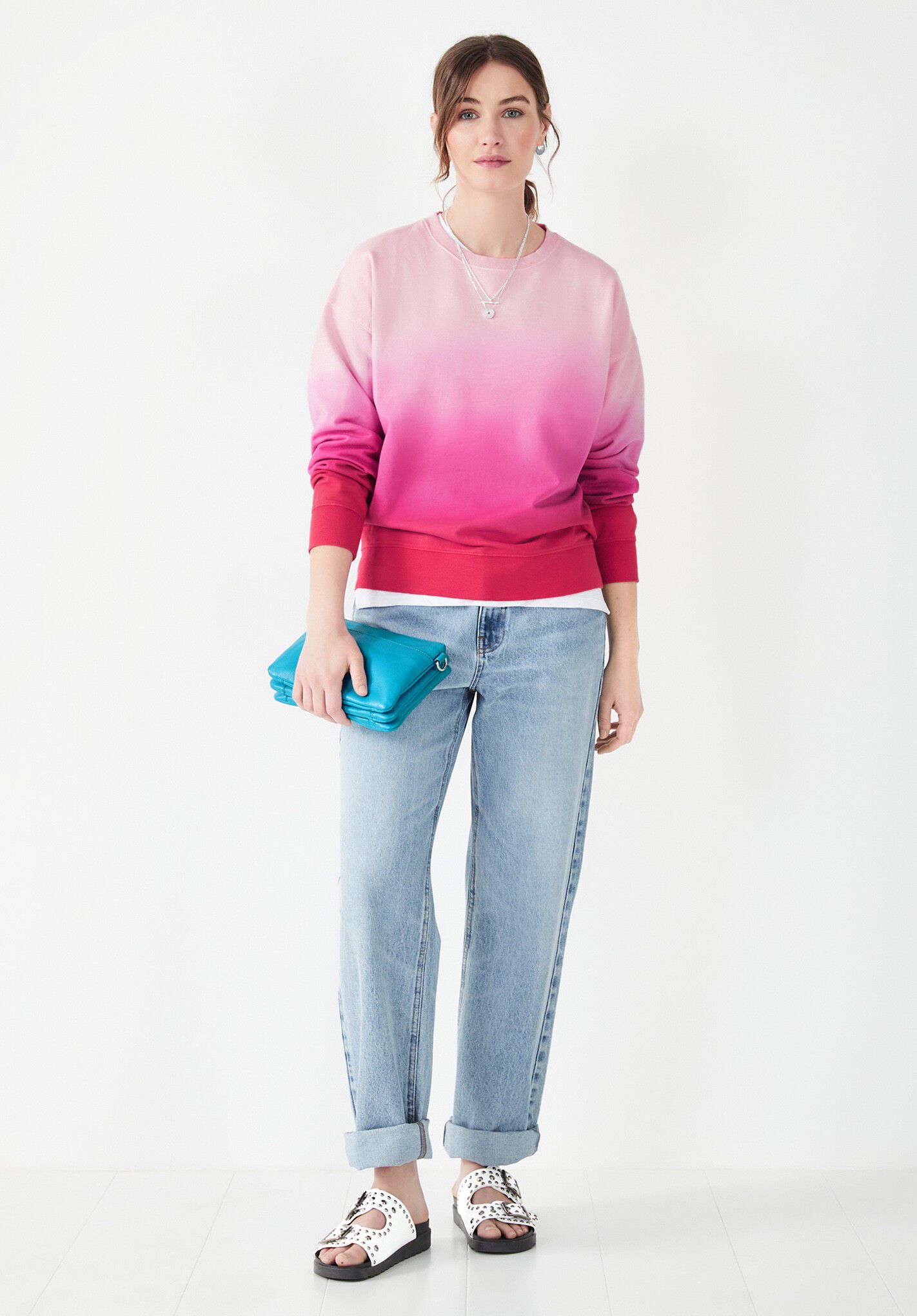 Pink ombre sweatshirt Clearance