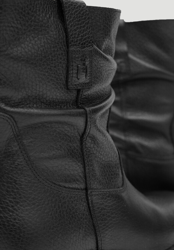 Leather Slouchy Biker Boot