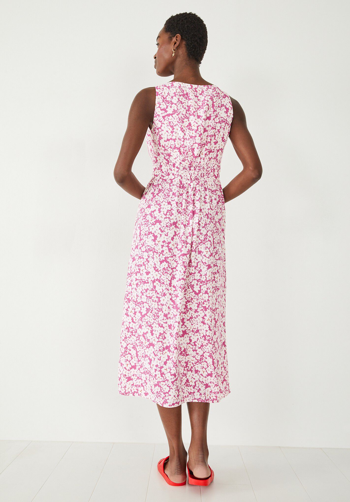 Gemma Midi Tea Dress Meadow Ditsy Purple hush