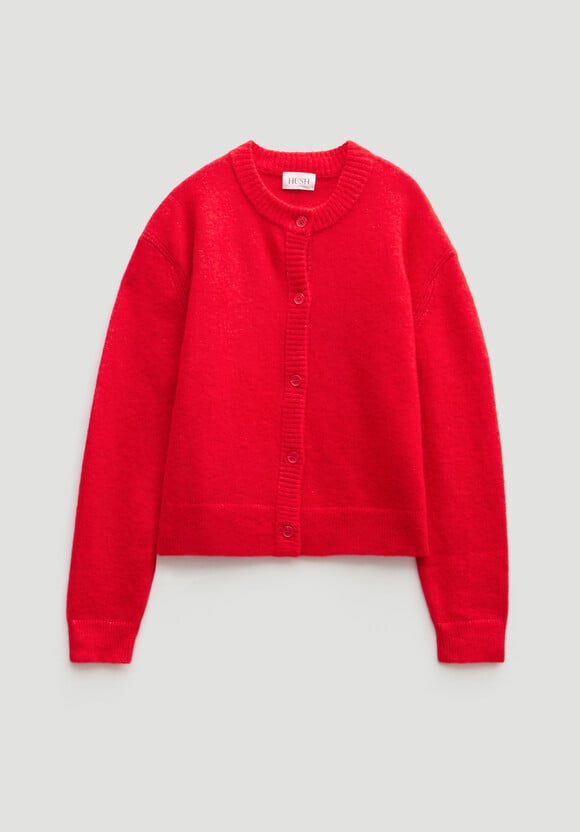Crew Neck Boxy Cardigan