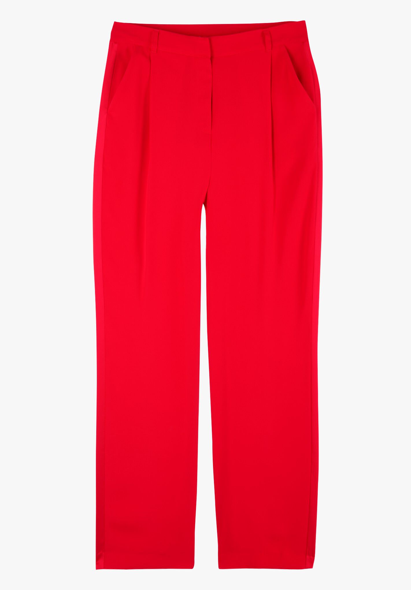 High waisted wide leg red pants sales
