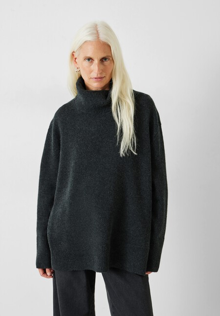 Cashmere Chunky Roll Neck Jumper