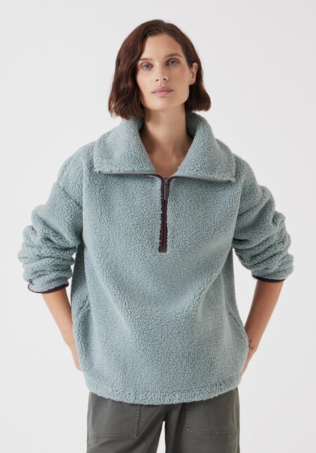 Borg Half Zip Sweatshirt