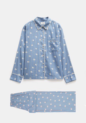 Luella Brushed Cotton Stripe Polka Dot Pyjama Set
