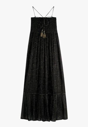 Metallic Shirred Dress