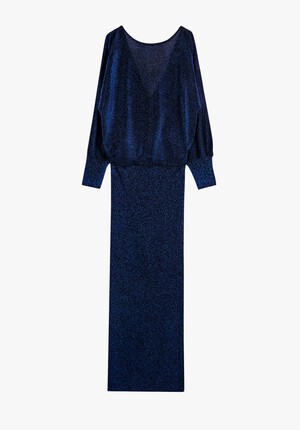 Metallic V Back Jumper Dress