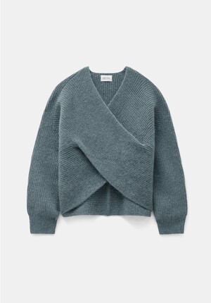 Betty Fluffy Cross Front Jumper