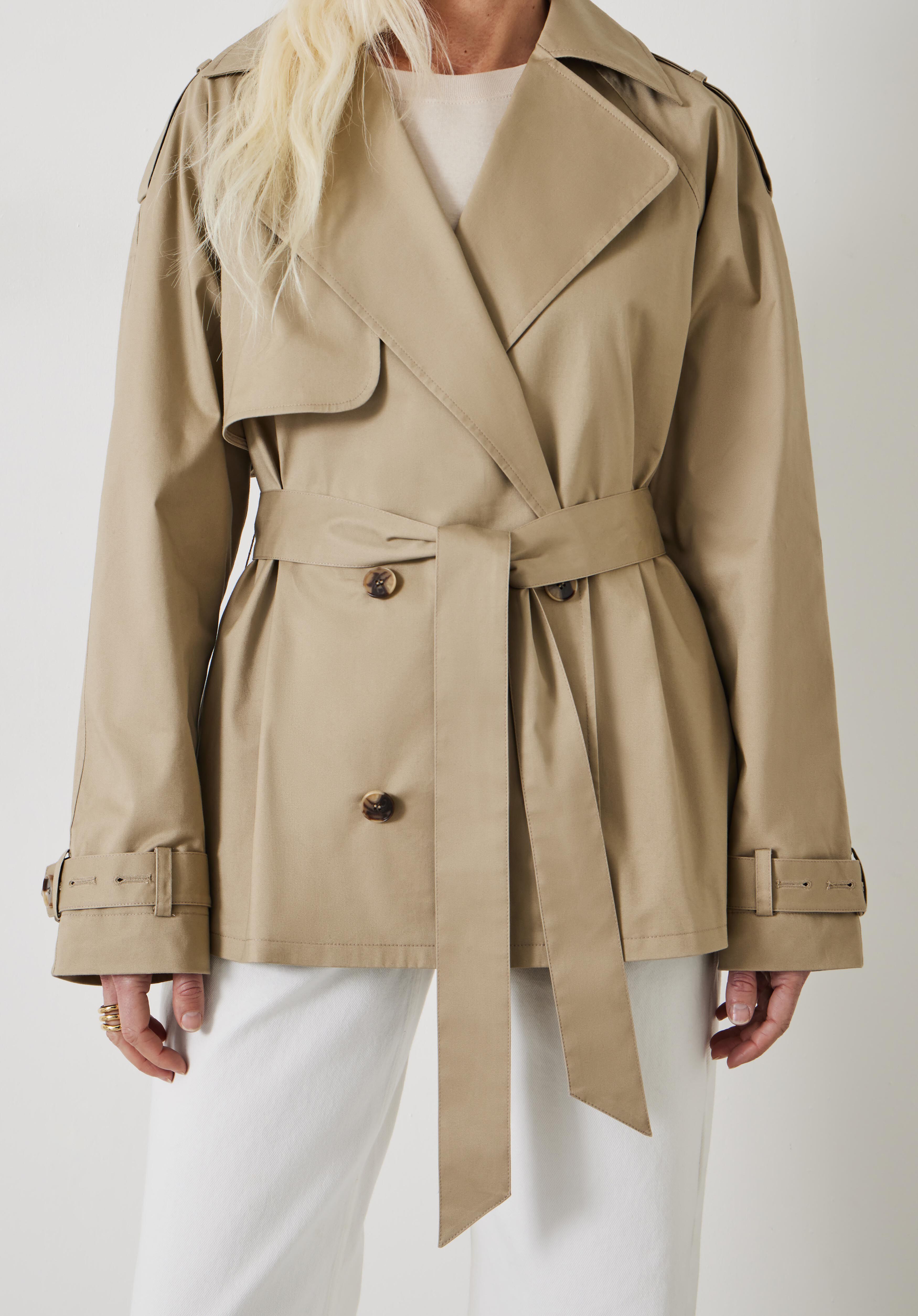 Stella Short Trench Jacket Stone hush