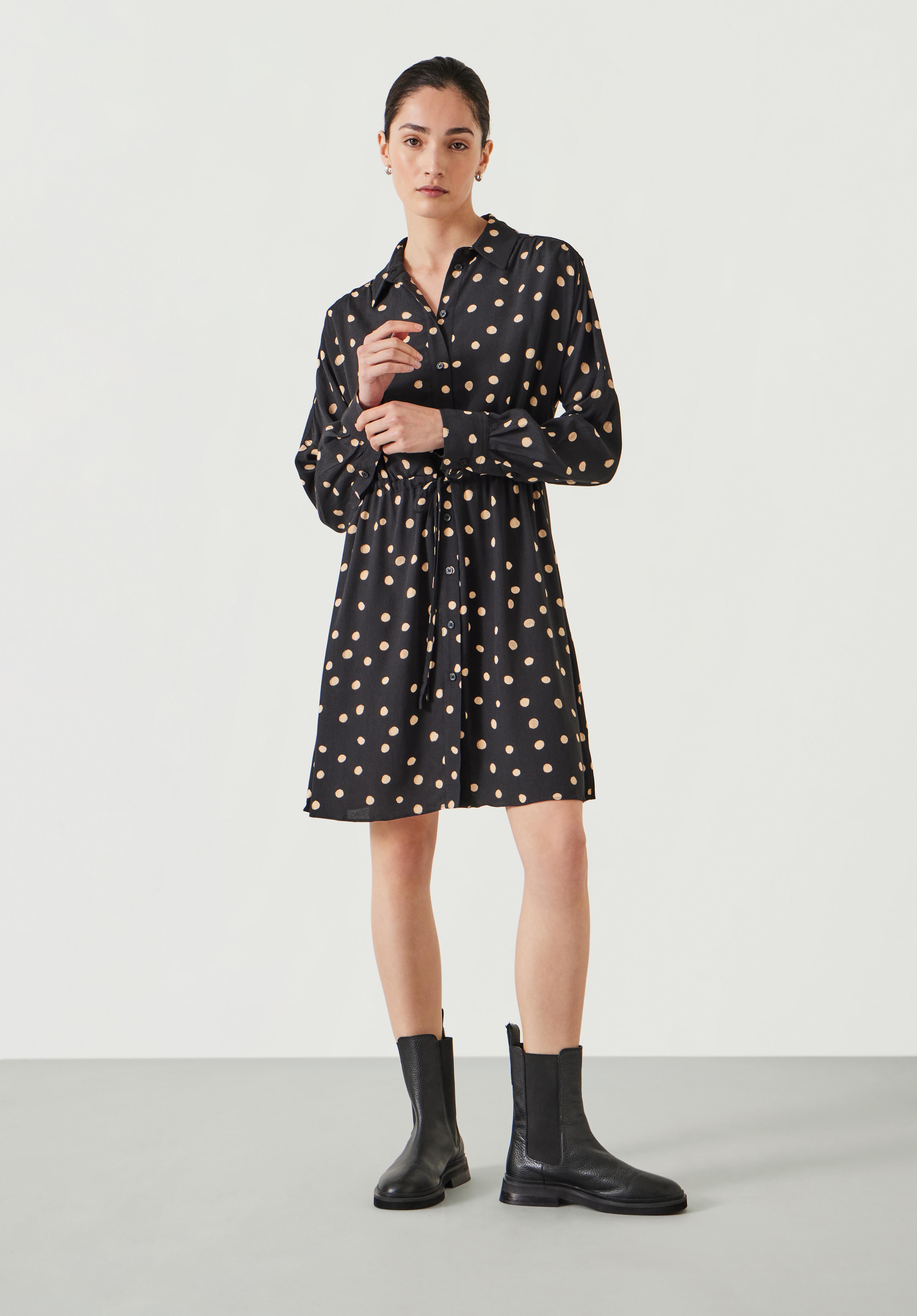 Polka dot shirt dress outlet
