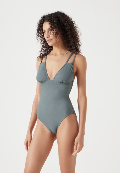 Dina Double Strap Textured Swimsuit