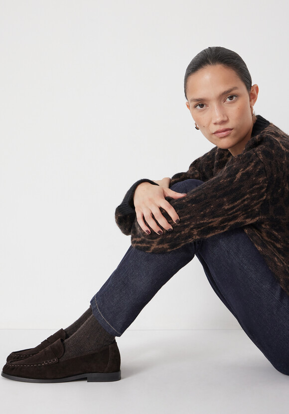 Suede Almond Toe Loafers