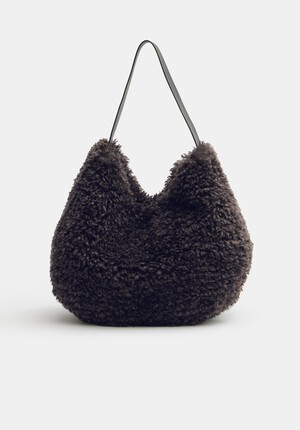 Helen Moore Faux Fur Slouch Bag