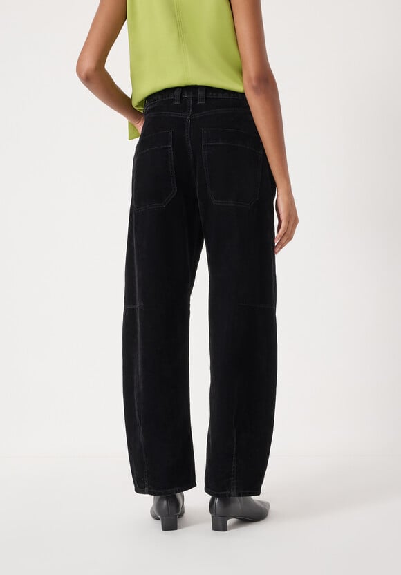Velvet Cropped Bree Barrel Leg Jeans