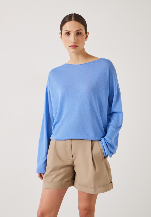 Aarani Open Neck Linen Top
