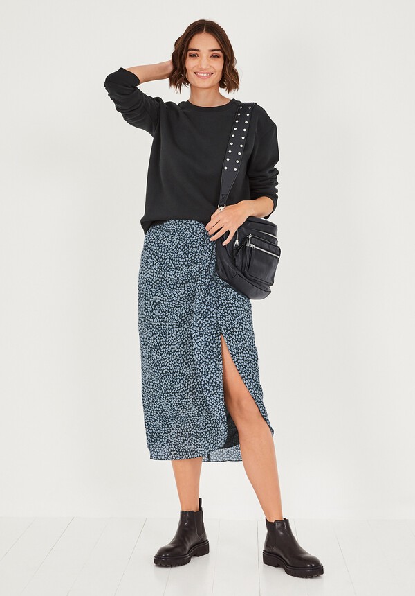 Elena Printed Midi Skirt
