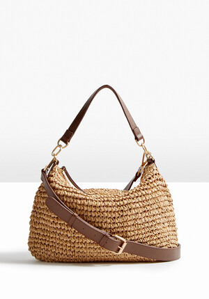Riley Raffia Crossbody Bag