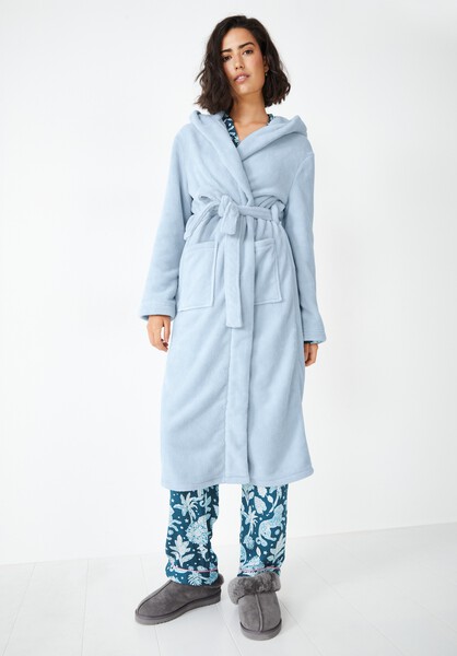 hush fluffy hooded dressing gown