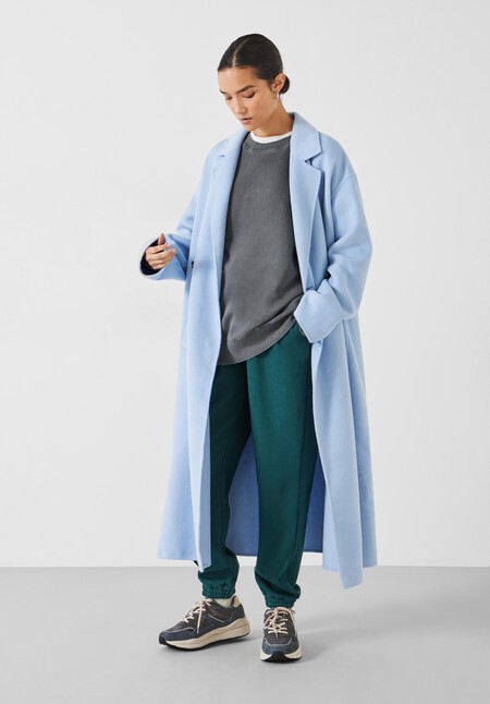 Iris Relaxed Wool Blend Double Faced Coat
