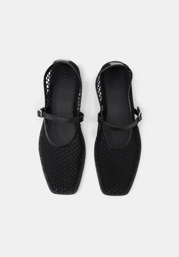 Mesh Mary Jane Ballerina Flats