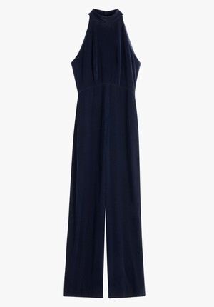 Velvet Halter Neck Jumpsuit