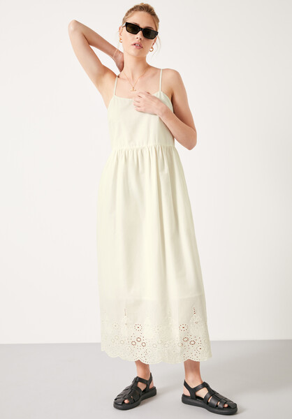 Neesha Cotton Broderie Midi Dress