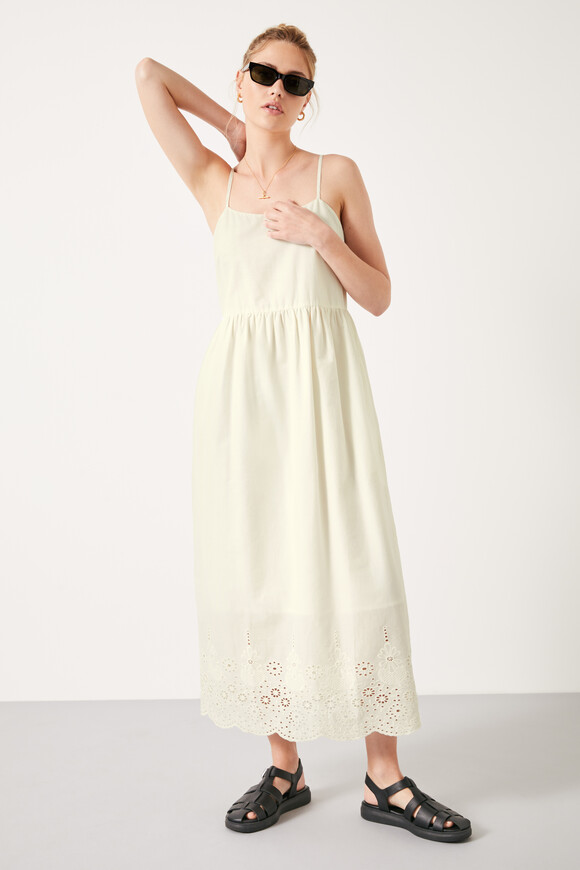 Neesha Cotton Broderie Midi Dress