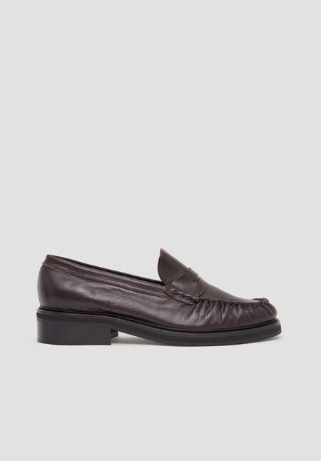 Penny Chunky Leather Loafers