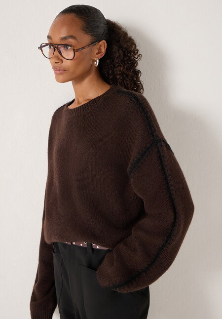 Whitney Whipstitch Knitted Jumper