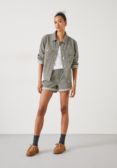 Amalia Stripe Denim Shorts