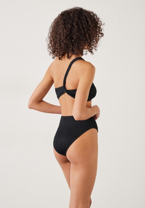 Olivia One Shoulder Rib Bikini Top