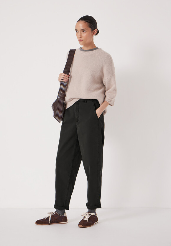 Tapered Leg Casual Trousers