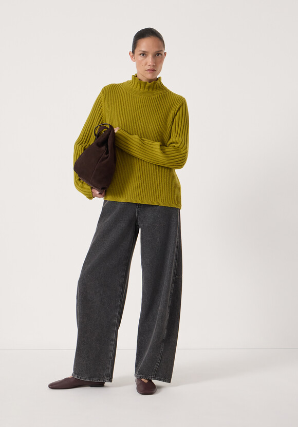 Kiley Wool Blend Frill Trim Jumper
