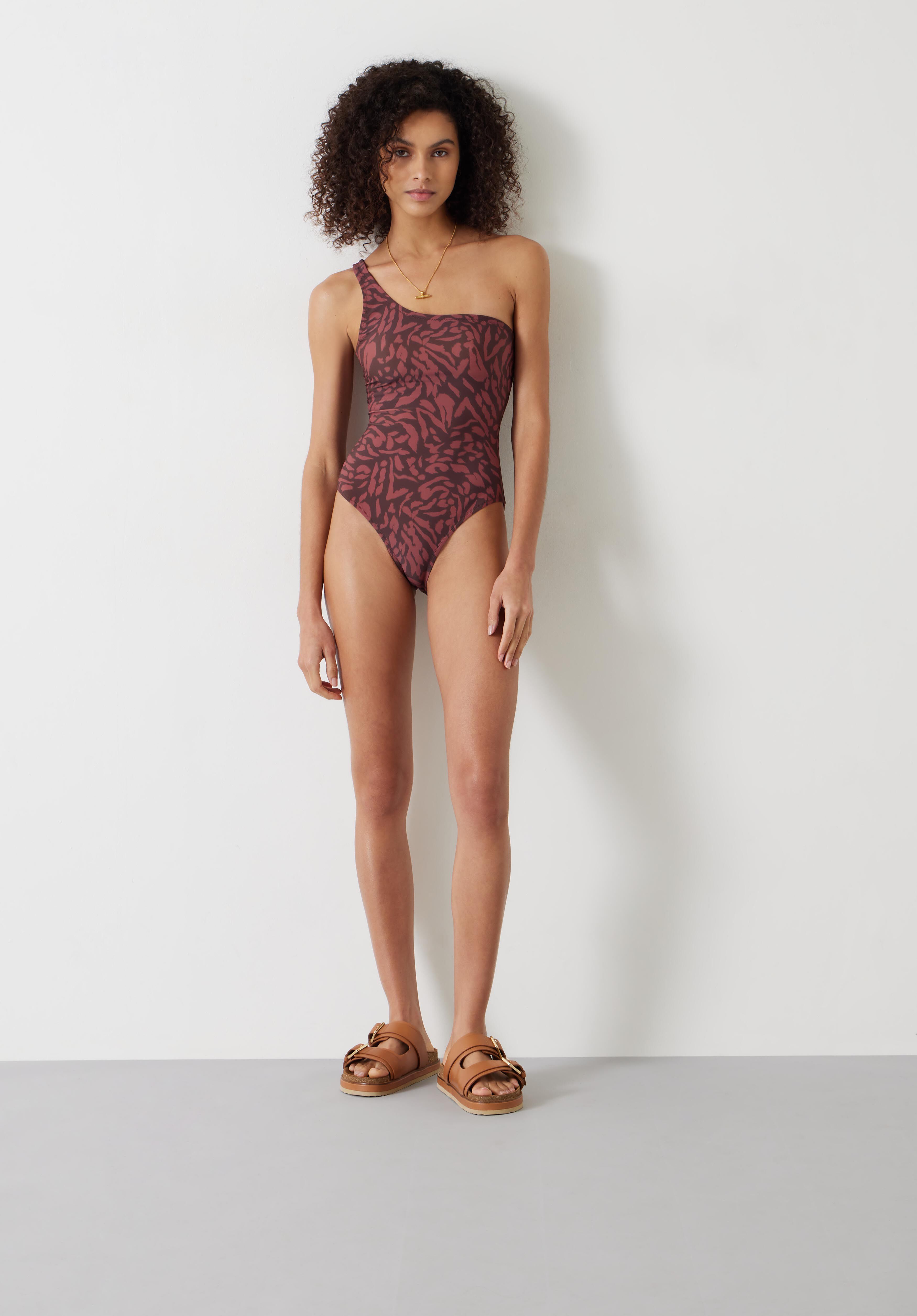 Oakley One Shoulder Swimsuit Sunbaked Animal hush